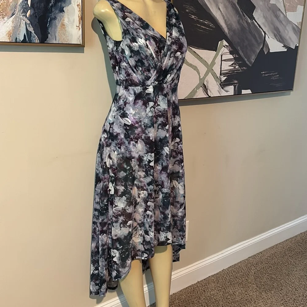 Simply Vera by Vera Wang Women's MulticolorABStract Fit & Flare Dress size XS - Picture 3 of 8